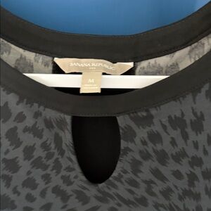 Banana Republic Charcoal Patterned Blouse